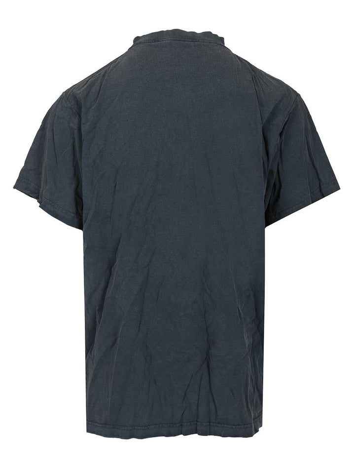 Balenciaga “Luxury Script Oversize” T-Shirt - Blue | ad371af32cbc6f2d3ec883f5cc6038a881f7aad7