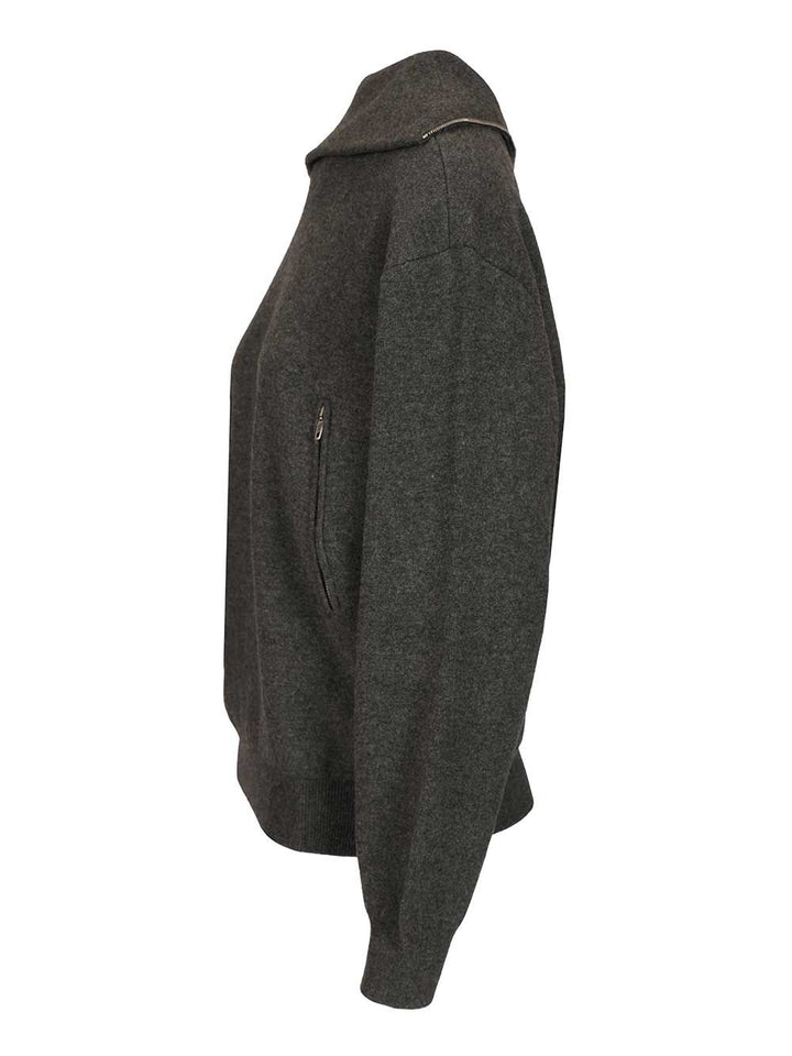 Balenciaga Back To Front Sweater In Wool Blend Knitwear - Grey | c4f2130fb3c66c5fadfa905449b1d9ae70d76d14