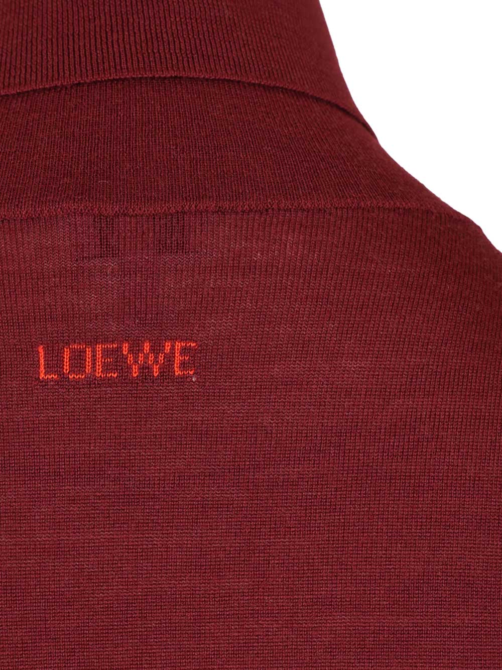 Loewe Wool Turtleneck Knitwear - Bordeaux | f49e3d704edb85e7e5d449d3e6f42cd05de907cd