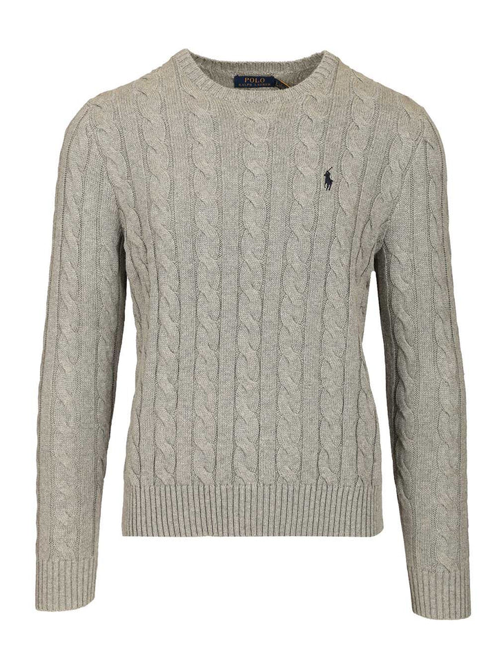 Polo Ralph Lauren Cable Knit Cotton Sweater Knitwear - Grey | 5bbabb20ca4ab34e0fea8be0a5c1662918f8b289
