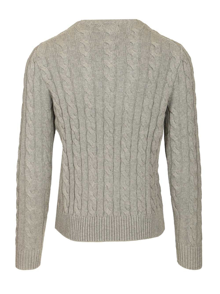 Polo Ralph Lauren Cable Knit Cotton Sweater Knitwear - Grey | 9546c6ed17e192457ec518872e4a029db64edfa8