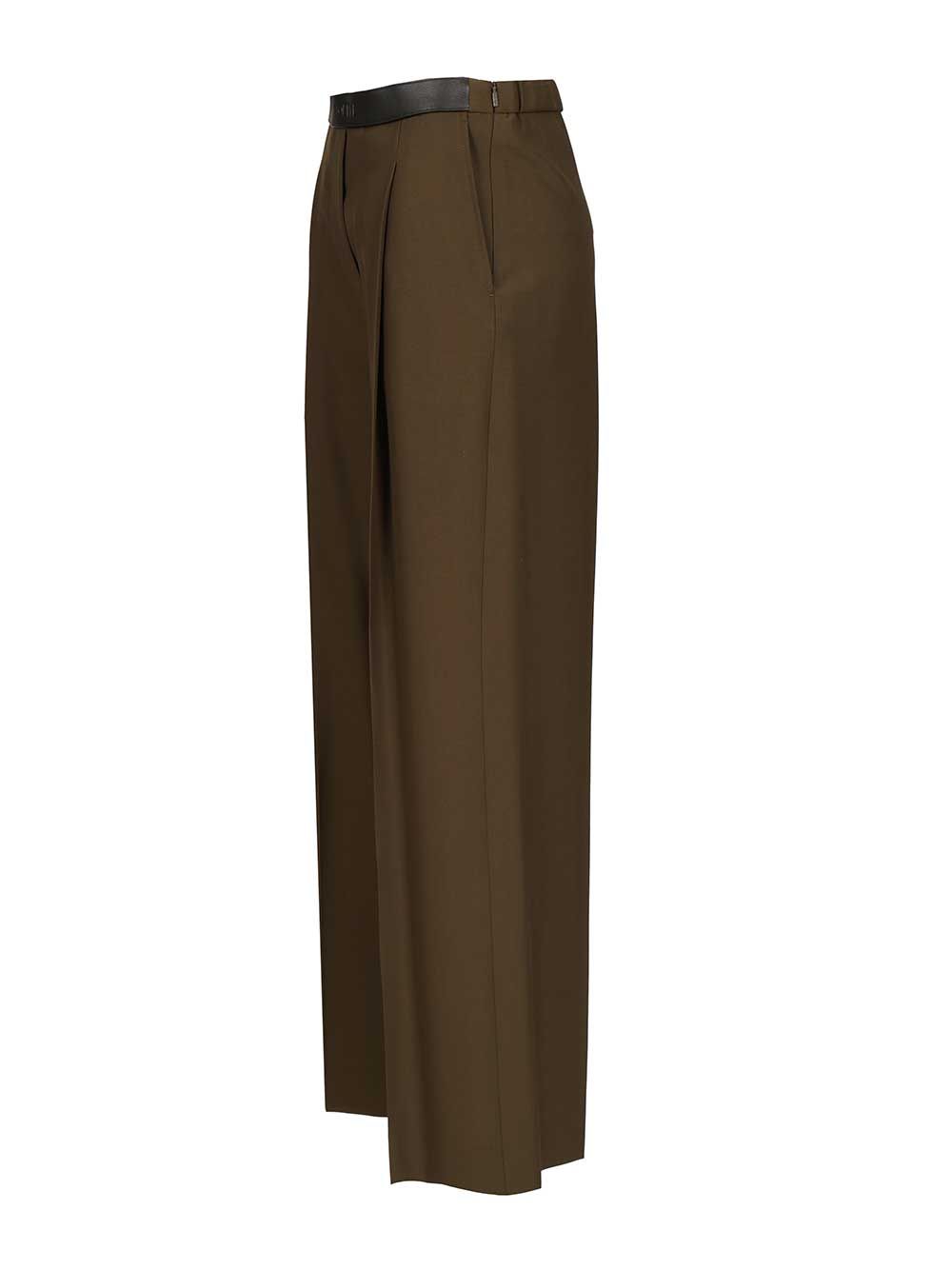 Loewe Wool Trousers - Green | 5348e0c5fd19b95aabad5fc2325383a50f24349f