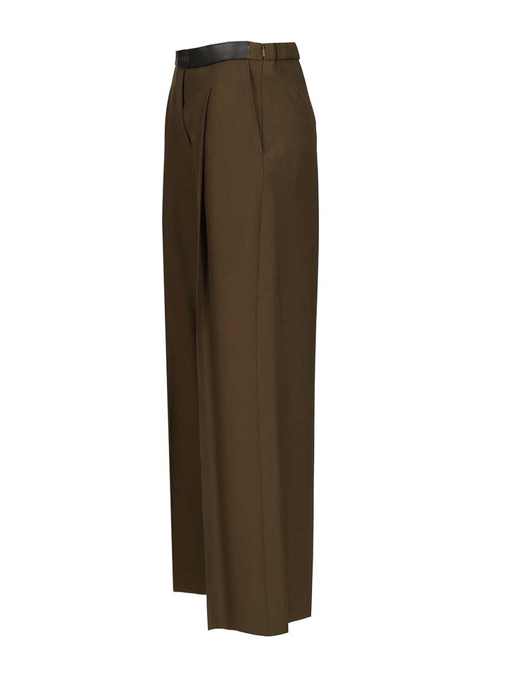 Loewe Wool Trousers - Green | 5348e0c5fd19b95aabad5fc2325383a50f24349f