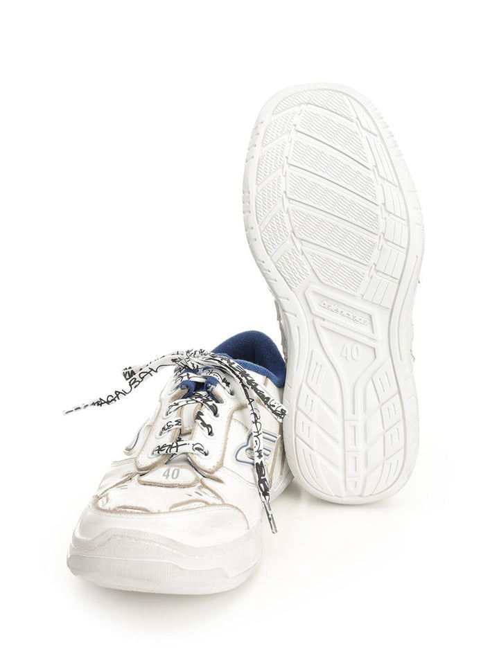 Balenciaga Hamptons Worn-Out Sneakers - White | 9b5620307651f0e5e10e404be5b84733785a4335
