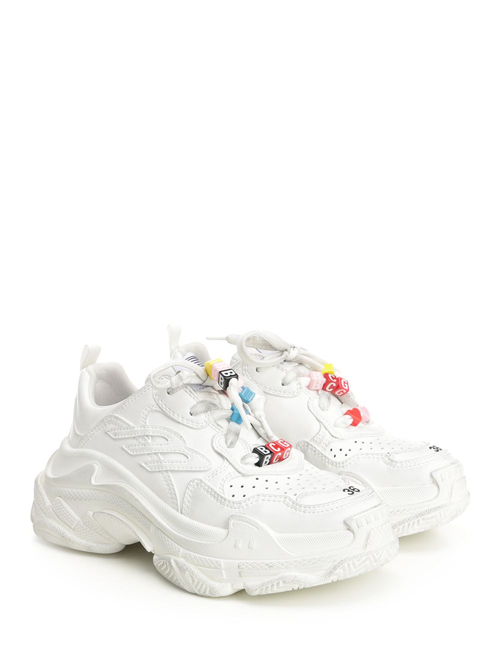 Balenciaga Triple S Sporty Sneakers - White | c9cd6b134548022cdda2112af7cd789dee63f331