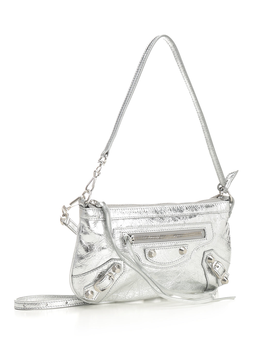 Balenciaga Le City Shoulder Bags - Silver | 3e04b45f9fa0ca34cbbda77db610b085a3ba8deb