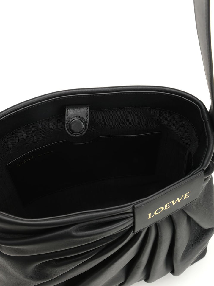 Loewe Draped Tote Shoulder Bag Crossbody Bags - Black | 97026965e348963101a84ad05199aa8951fd7430