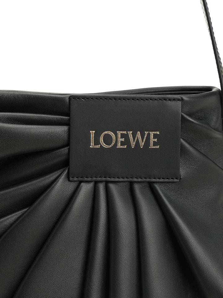 Loewe Draped Tote Shoulder Bag Crossbody Bags - Black | 391ce7b06df1d1a476ec64900cfb012ff323f0a6