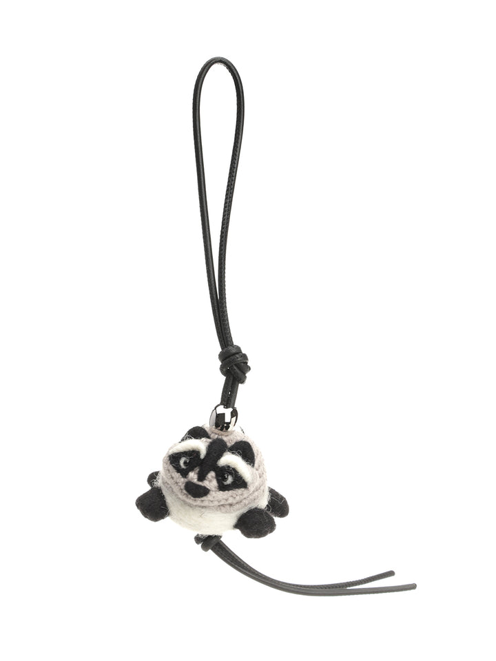 Loewe Wool Racoon Charm Keyrings - Grey | 19e7ed415a4db75f0658b0b9fdd40529ce81b1ef