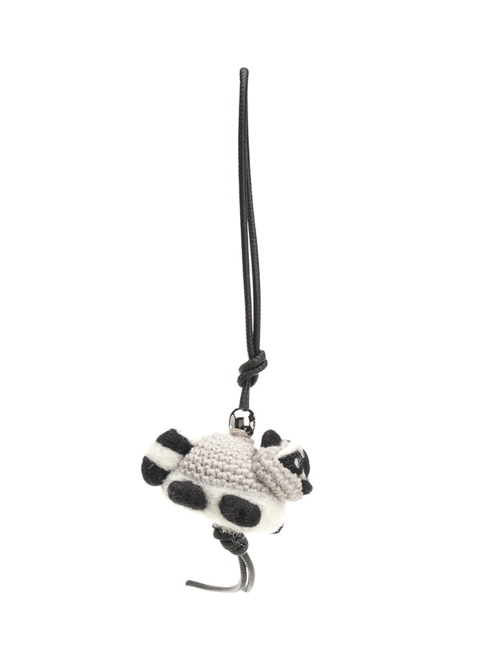 Loewe Wool Racoon Charm Keyrings - Grey | 394a86eb41b5977eb2f3cfc2ead99399c8ca940d