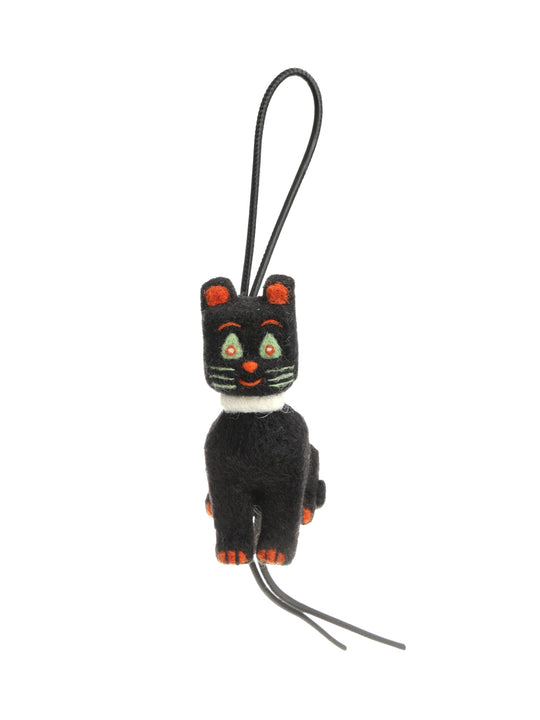 Felt Cat Charm By Louis Wain Keyrings Black
