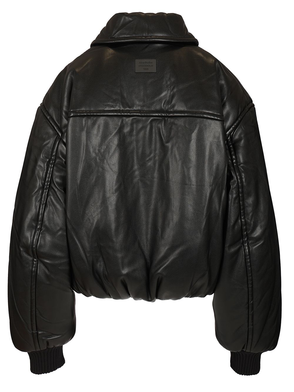 Acne Studios Bomber Jacket Crafted From Faux Leather Leather Jackets - Black | 215589df04ae8b47badafaf1a60558865827d65f