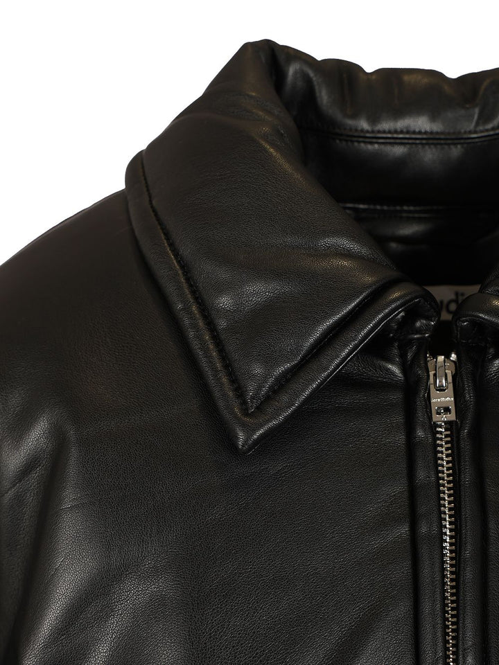 Acne Studios Bomber Jacket Crafted From Faux Leather Leather Jackets - Black | baa8a5c6b4393c8921618f3ba7d80ee85b52c28b