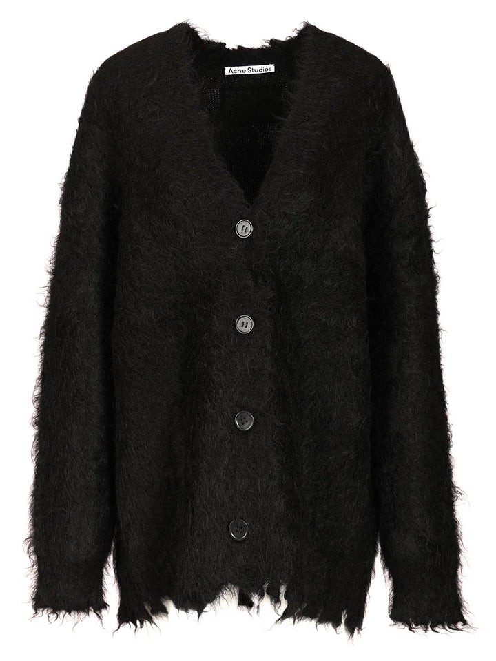 Acne Studios Mohair And Wool Cardigan Knitwear - Black | 477085c7e6ab3d8f79f6f7b94231773abfbb594e