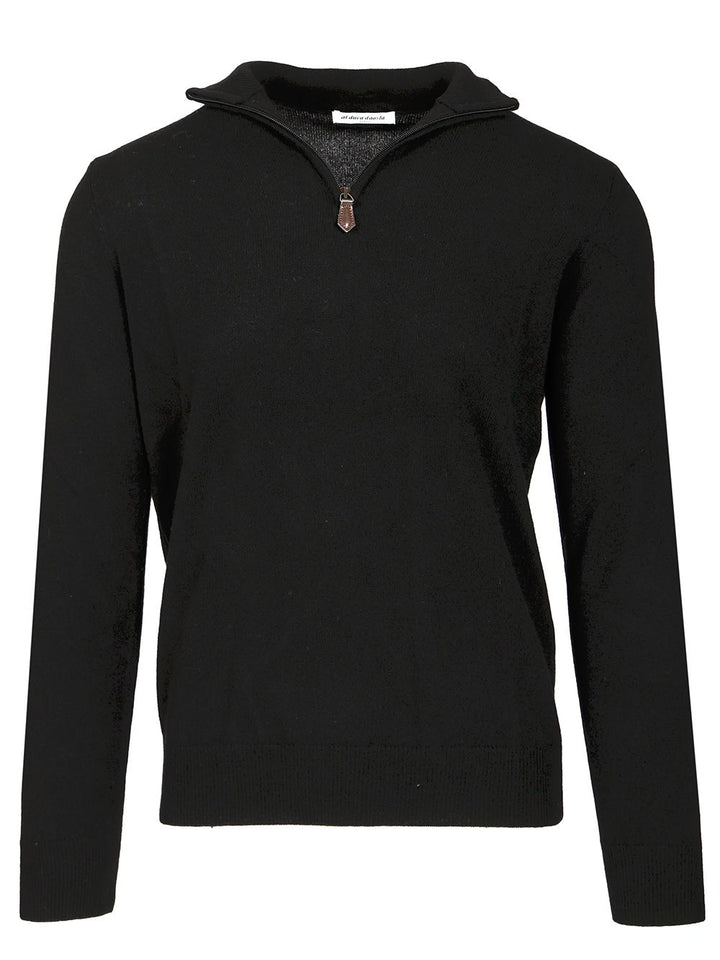 Al Duca D'Aosta Maglia Serafino In Cashmere Knitwear - Black | a8fa15d96bcb3dd651d936b51124e217898e42de