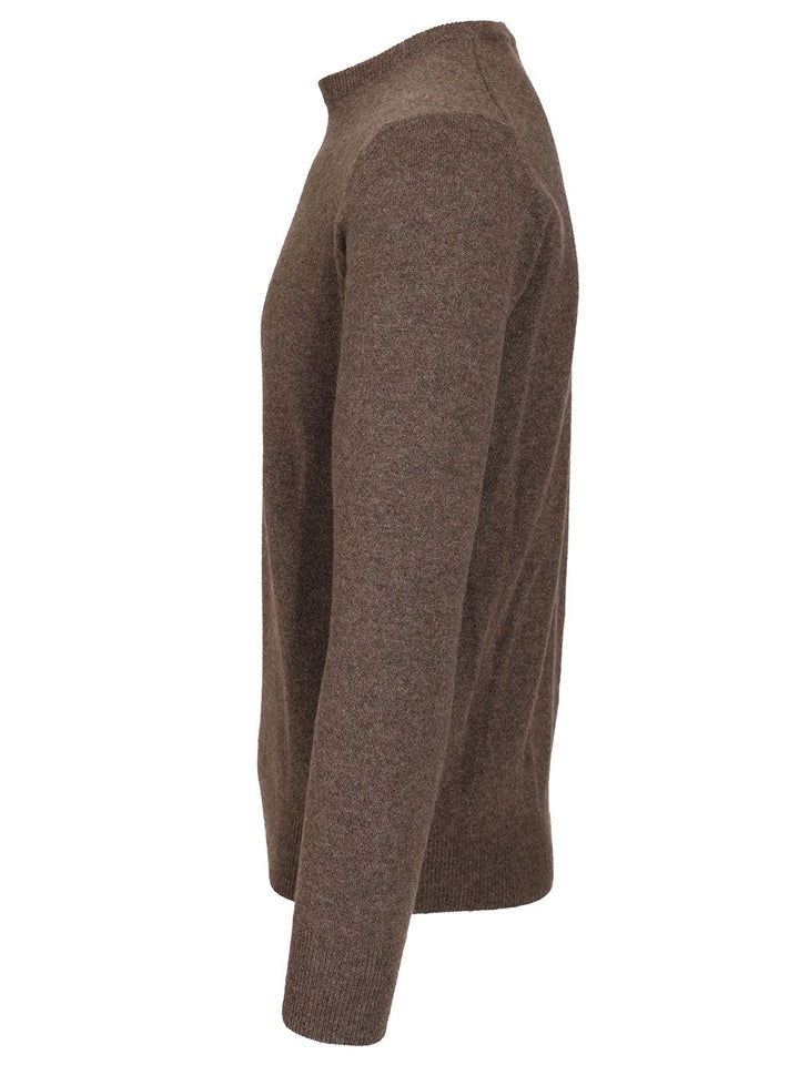 Al Duca D'Aosta Cashmere Crewneck Sweater Knitwear - Brown | 7986f25e2831b717a6fb6d71d0fa104fe5ba8d29
