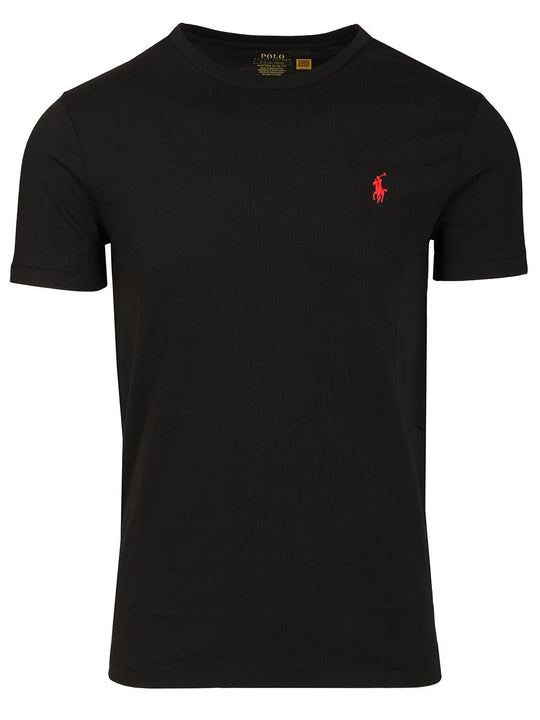 Crew Neck Cotton T-Shirt Black