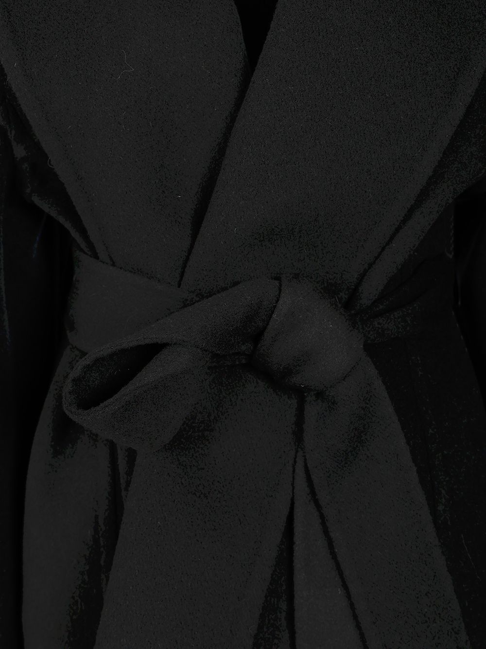 Balenciaga Short Wrap Coat Coats - Black | 06ee0d7d95e4b2b6f86e26df4f34a26aa99e8bb0