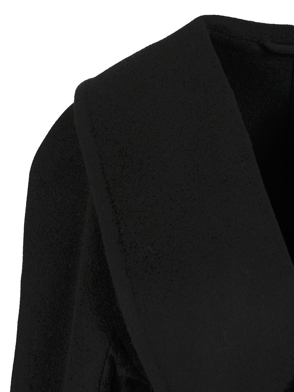 Balenciaga Short Wrap Coat Coats - Black | af96b901ed1740535b0c4b53fba4569a521ebb7d
