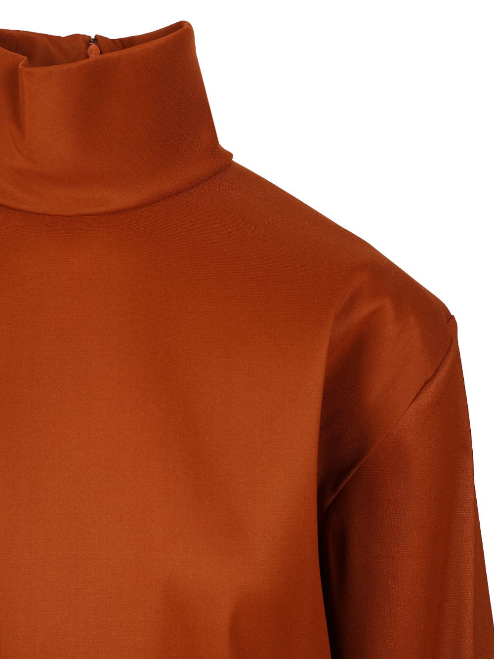 Saint Laurent Silk High-Neck Top Tops - Brown | 4c0232e2ccdfea66944216bc85bc6ccbca4cbe48