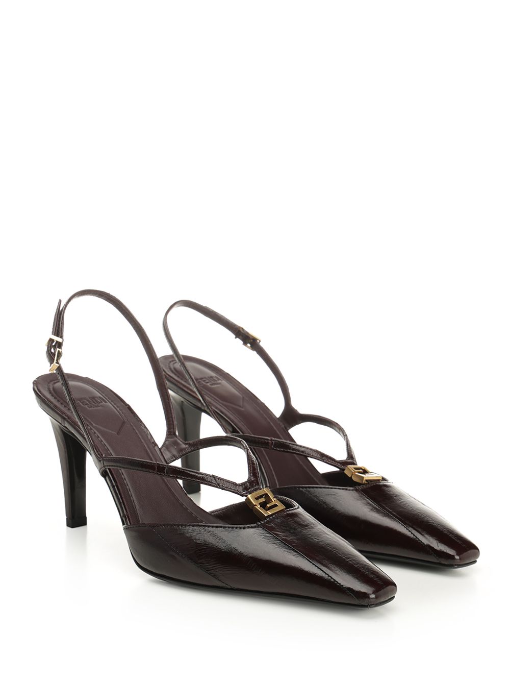Fendi Ffold Pumps - Brown | 6b1d1cef1e80dd23eb066cc446a54a5a6a2d3ca4