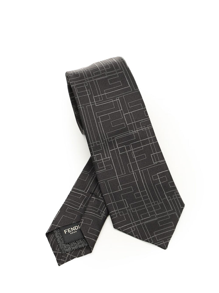 Fendi Jacquard Silk Tie Ties And Bow Ties - Black | 6ca89e6f99b3fce4f0d49e304fea8f7dbf5cf123