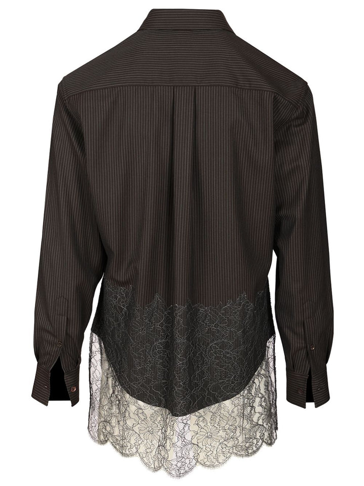 Fendi Look 58 - Shirt Wo Stripes+Lace Shirts - Brown | 4cb19311f97f91ee9aa266d6af23a28055762bfe