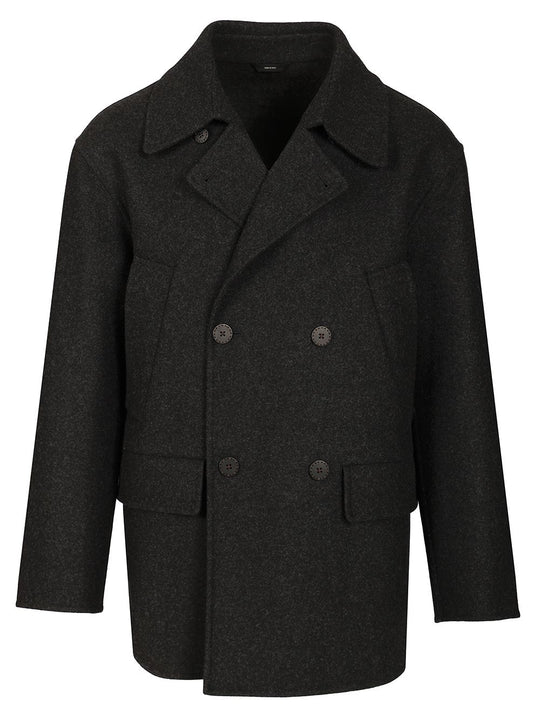 Wool Pea Coat Coats Grey