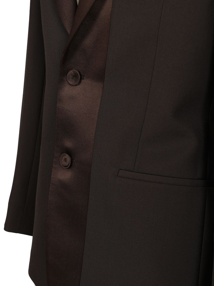 Fendi Brown Wool Crepe Blazer Jackets - Brown | 1e39b34de0d74e32b202b3d8e598d8f27c8dbf71