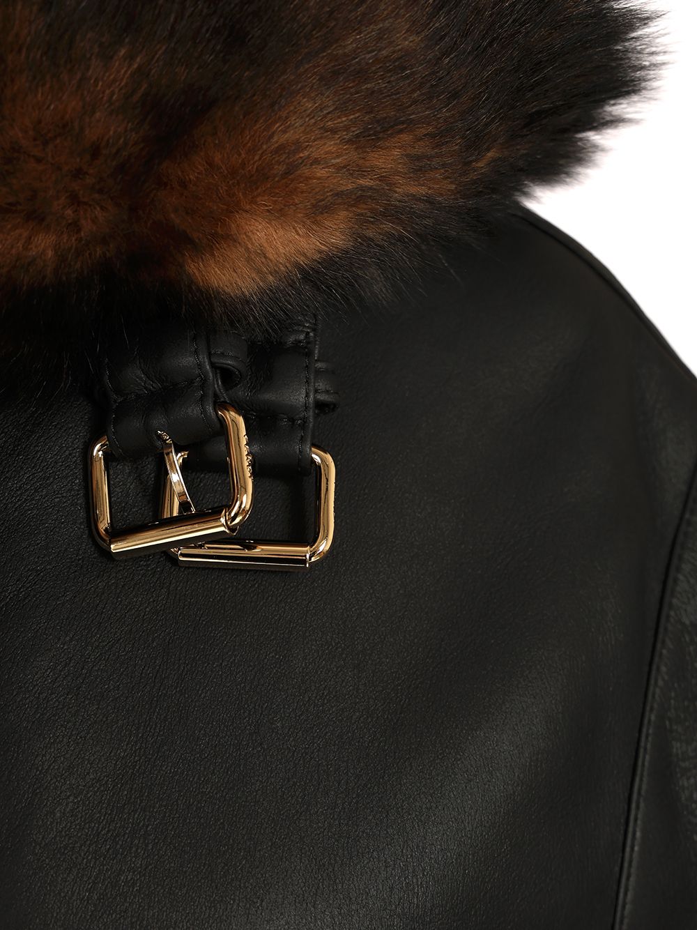 Fendi Black Nappa Leather Vest Coats - Black | 5c80f3776da08d21a0a82f3e28e2a6358264ff0a