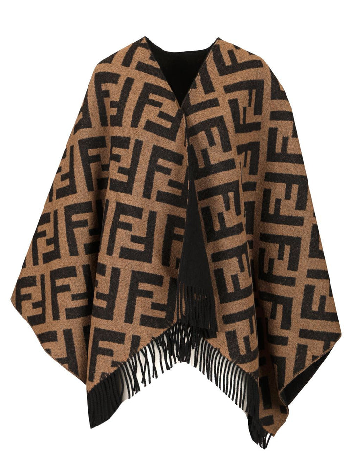 Fendi Reversible Cape Ff Scarves And Foulards - Black | d87afb410b0d13b394c0910b12a5a1cbc7b23cea