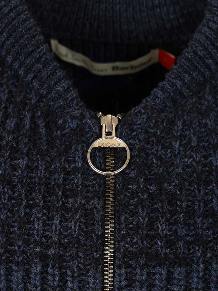 Barbour X Paul Smith Knitted Bomber Jacket Knitwear - Blue | 34b56052768ce12319e28d9fb8e9ebd4dffdae9a