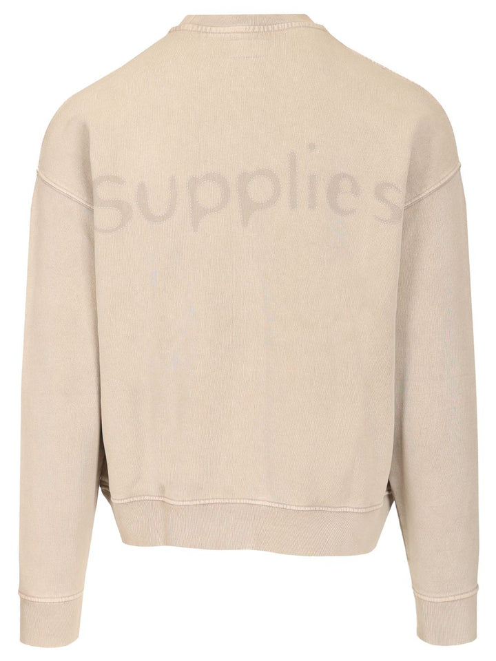 Amish Shadow Logo Cotton Sweatshirt Knitwear - Grey | 514a35b9e377287106a52e3b43b93ae352e70644