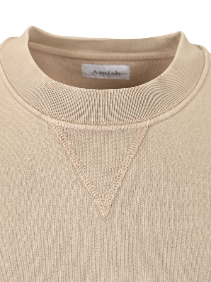 Amish Shadow Logo Cotton Sweatshirt Knitwear - Grey | de41af201fee731eb3c587d3d89ee75d464e7163