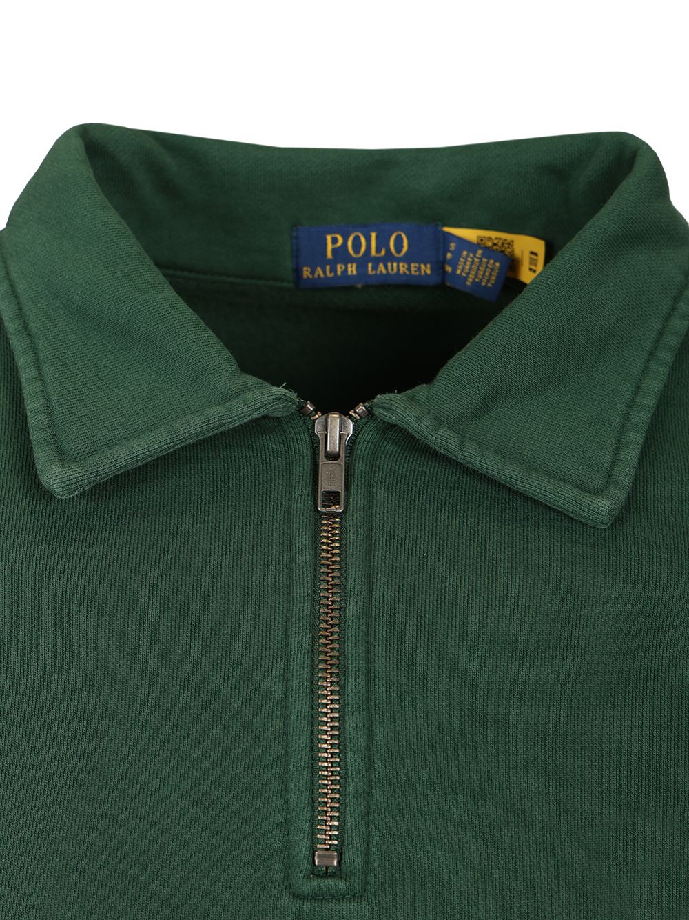 Polo Ralph Lauren Cotton Loopback Zip-Up Sweatshirt Knitwear - Green | ee84036f40ccdb444f05d2ae66440adc3ce780bd