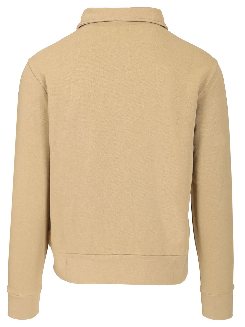 Polo Ralph Lauren Cotton Loopback Zip-Up Sweatshirt Knitwear - Beige | fc808861247df440ad310aa9dbc3defaaf14fb8c