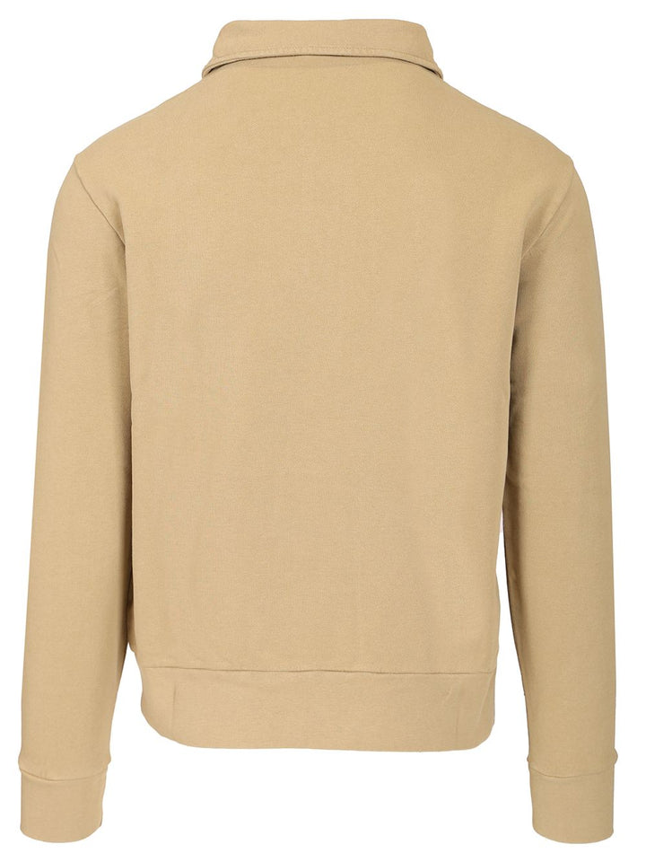 Polo Ralph Lauren Cotton Loopback Zip-Up Sweatshirt Knitwear - Beige | fc808861247df440ad310aa9dbc3defaaf14fb8c