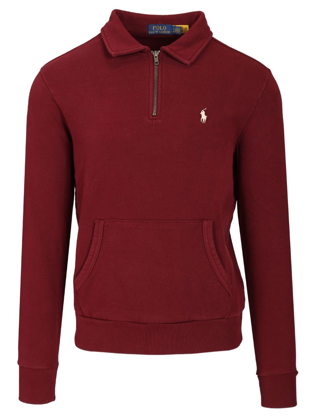 Polo Ralph Lauren Cotton Loopback Zip-Up Sweatshirt Knitwear - Bordeaux | a4de0fbae21e84538119c60bfe301dcefea1e396