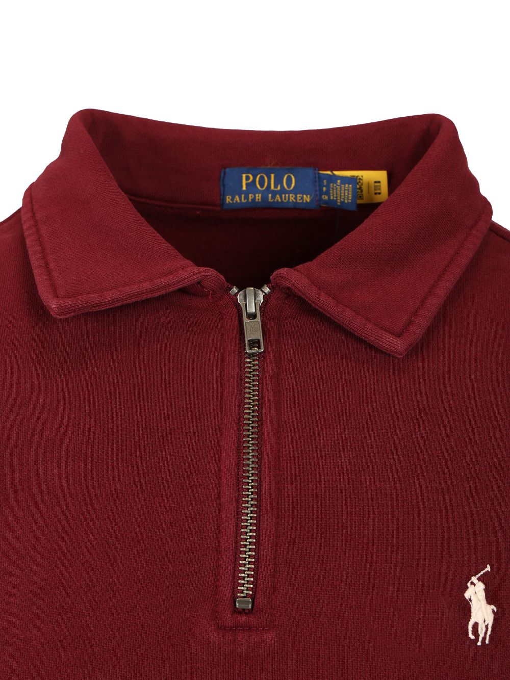 Polo Ralph Lauren Cotton Loopback Zip-Up Sweatshirt Knitwear - Bordeaux | e99dce196297fcd040c41a9cbbc32688a94f861d