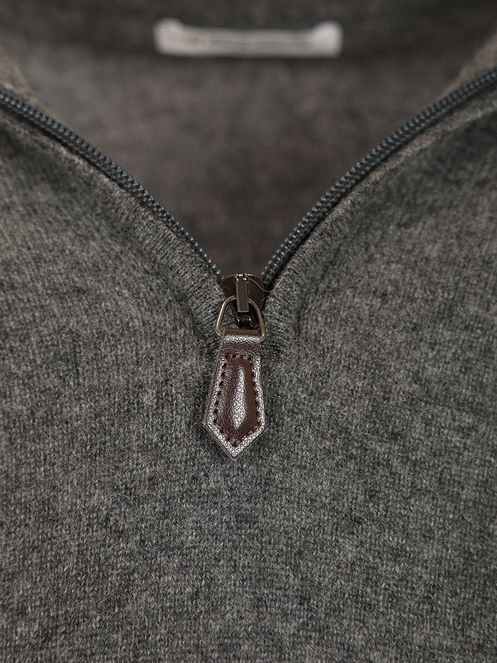 Al Duca D'Aosta Maglia Serafino In Cashmere Knitwear - Brown | 86ff25a5322f0e4102c8099d381aba12c0430ed2