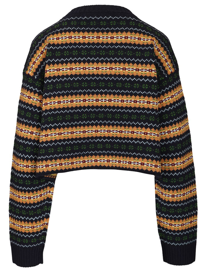 Miu Miu Wool Sweater Knitwear - Blue | f025a6dc5ca3eb23db72c4447f5645138c27a526