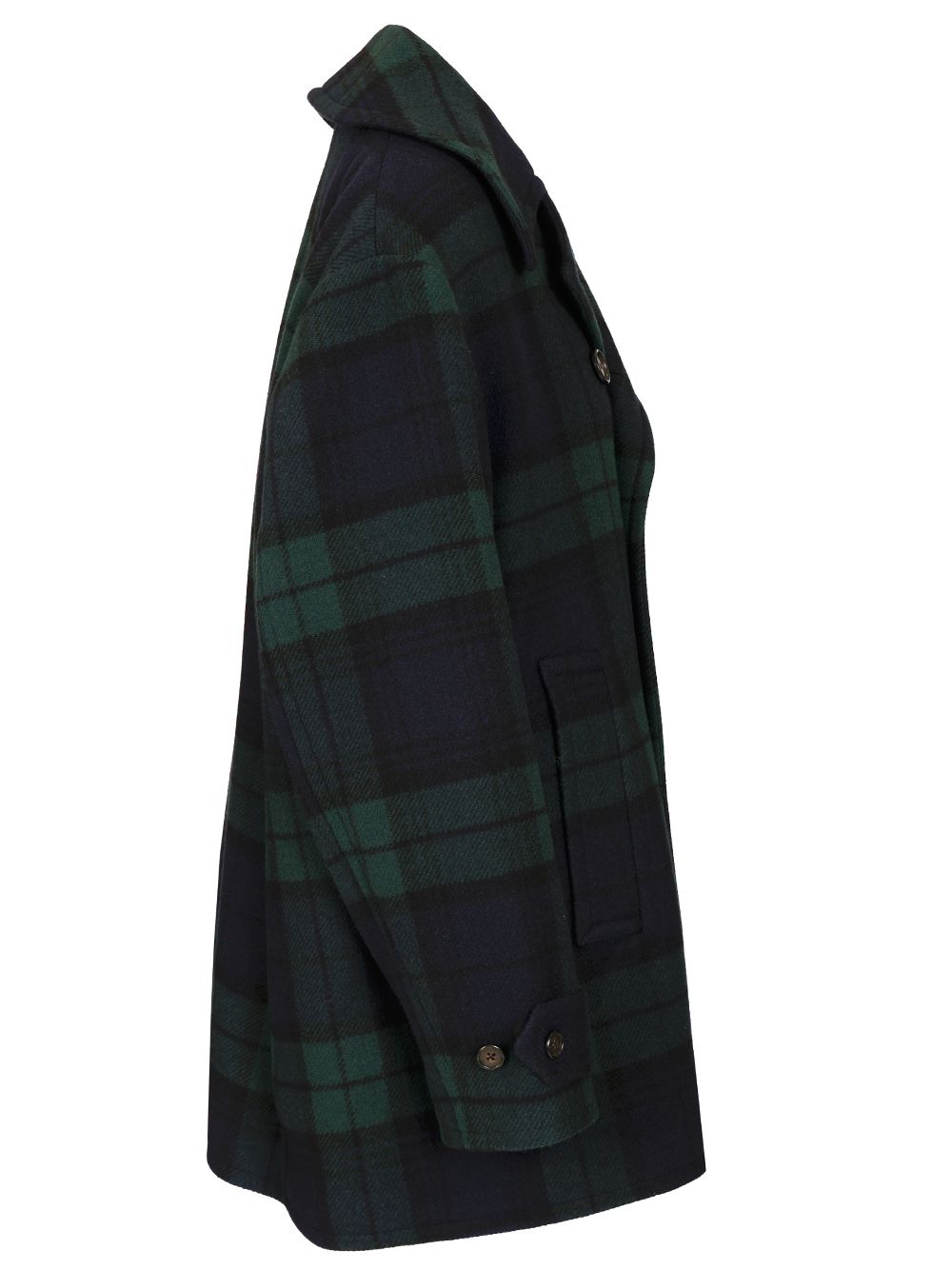Polo Ralph Lauren Peacoat In Black Watch Coats - Green | 476a16bc93666f6a2a6ede979cad0f7e463a3d82