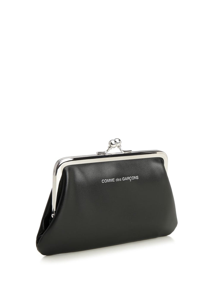 Comme Des Garcons Wallet Kiss Clasp Clutches - Black | 353b05f5681d6e4294d8c5ecd73ace9a06139dd0