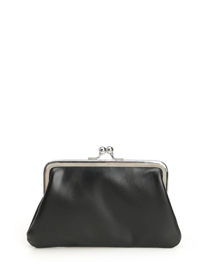 Comme Des Garcons Wallet Kiss Clasp Clutches - Black | 8f552fd5e715509e71b4683a97dffa0895fa6129