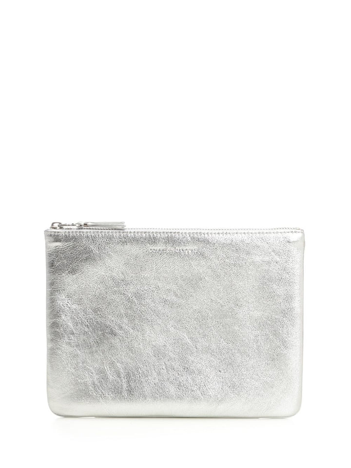 Comme Des Garcons Wallet Leather Pouch Small leather goods - Silver | fa931a3c49e35577855a4ad83627dd0da6ae3d9f