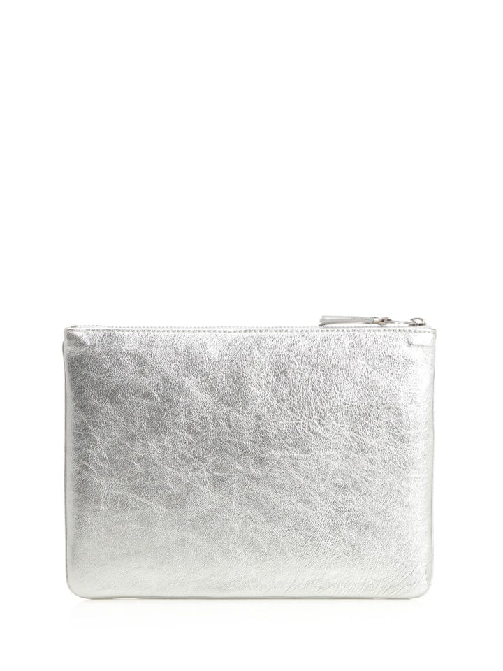 Comme Des Garcons Wallet Leather Pouch Small leather goods - Silver | d75d8931cdbf823921269e6d2d7d2a17929ecda0