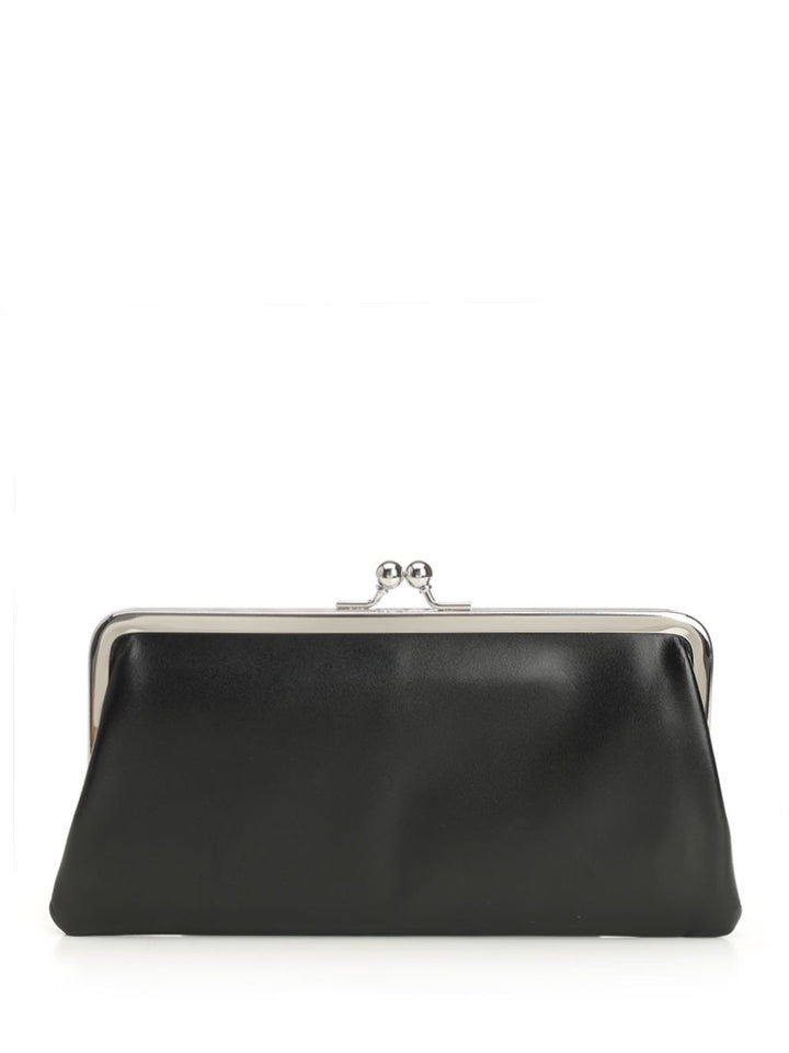 Comme Des Garcons Wallet Large Wallet With Kiss Closure Clutches - Black | f386e6ac738adb383ac621db18d2635c6752478f