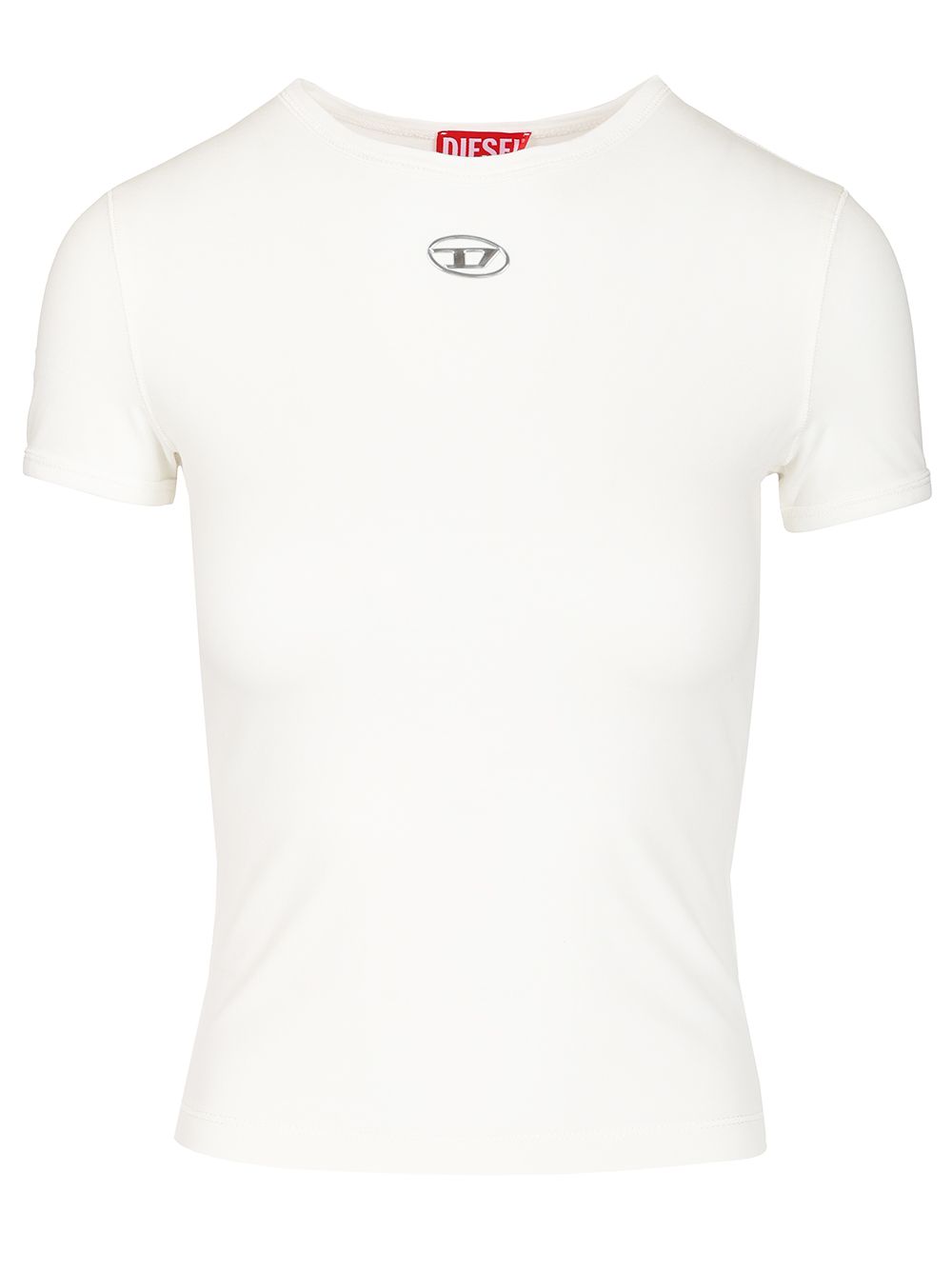Diesel Slim Fit  Stretch T-Shirt - White | cbff1c14fd7ad00619086b23bda118630f25065a