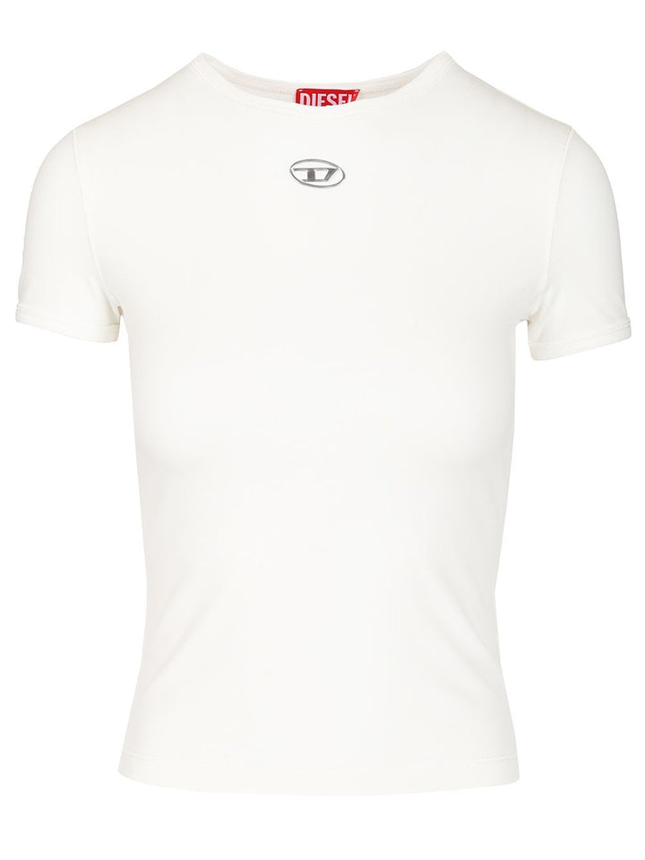 Diesel Slim Fit  Stretch T-Shirt - White | cbff1c14fd7ad00619086b23bda118630f25065a