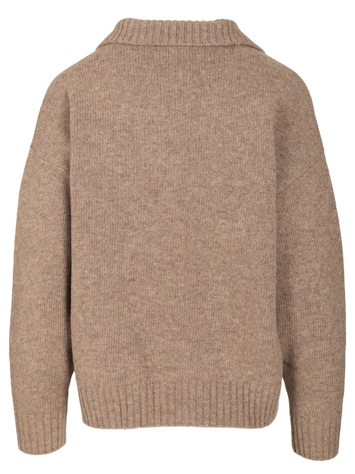Weekend Max Mara Wool Polo Shirt Knitwear - Grey | e50e011ff98cdcb510f241e44535c43e087d4711
